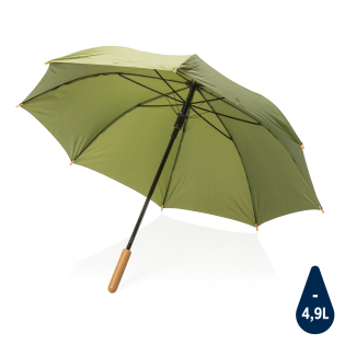 Автоматический зонт-трость с бамбуковой рукояткой Impact из RPET AWARE™, d103 см
